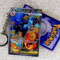 Mega Charizard X EX Card Quicksand Keychain