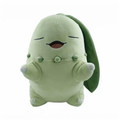 Sleeping Chikorita Plush Doll, Pokemon Soft Stuffed Toy, Cute Sleep Pose Anime Collectible Plush
