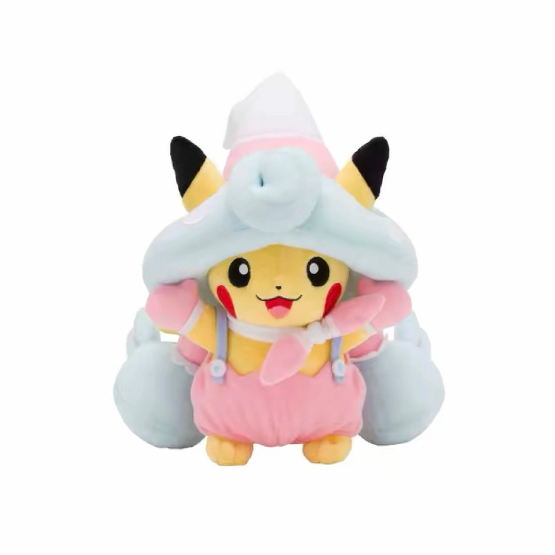 Cute Cosplay Pikachu Plush Toy, Soft Stuffed Animal Doll with Fantasy Costume, Collectible Anime Plush for Gift & Home Decor