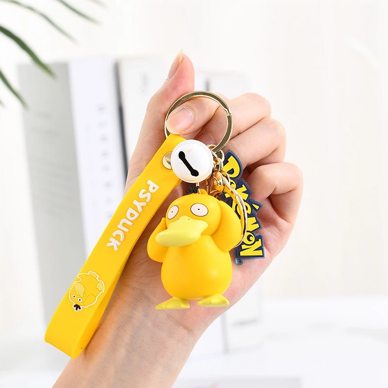 Cartoon 3D Figure Keychain Wrist Strap Bell