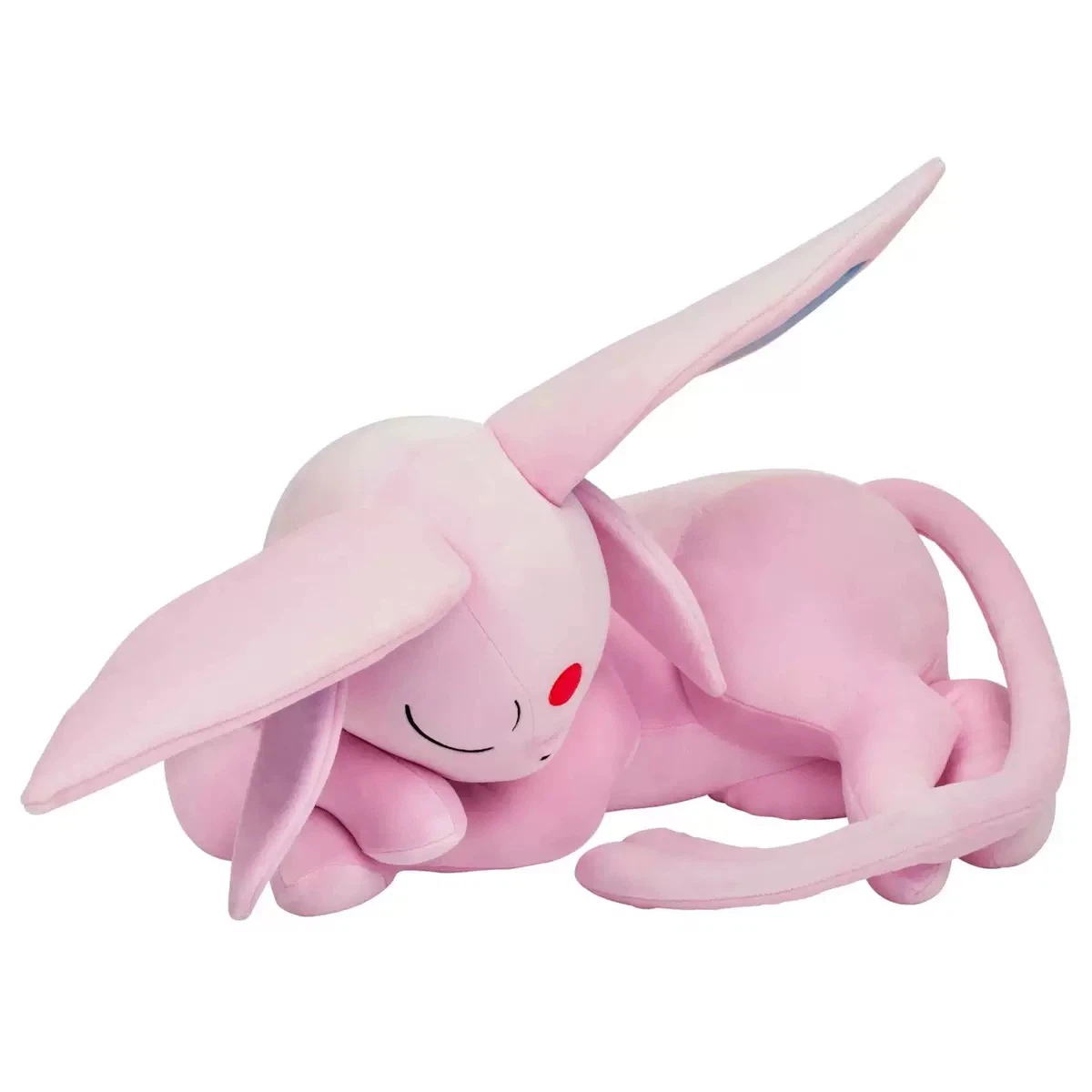 Sleeping Light Pink Furry Creature Plush Doll, Lying‑Down Stuffed Toy with Extra‑Large Floppy Ears and Red Forehead Dot, Soft Collectible Plush for Decoration & Gifting