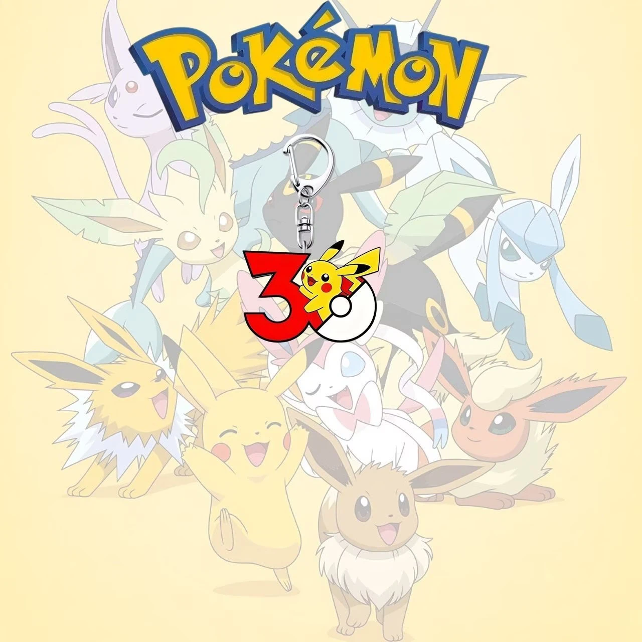 Pokemon 30th Anniversary Pikachu Acrylic Keychain Charm