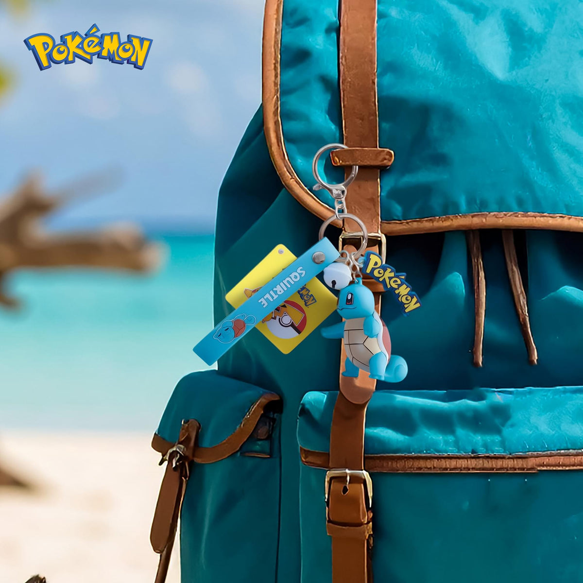 Pokemon 3D Figural Keychain With Printed Strap | Squirtle
