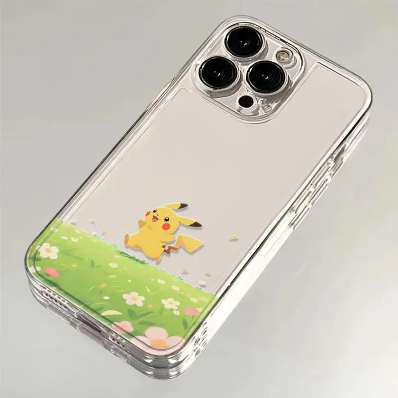 Kawaii Happy Pokemon Pikachu Phone Case For iPhone