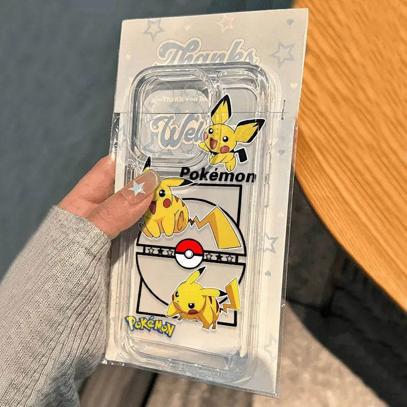 Cute Cartoon Pokemon Pikachu Phone Case For iPhone