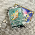 Dragonite V Card Quicksand Keychain